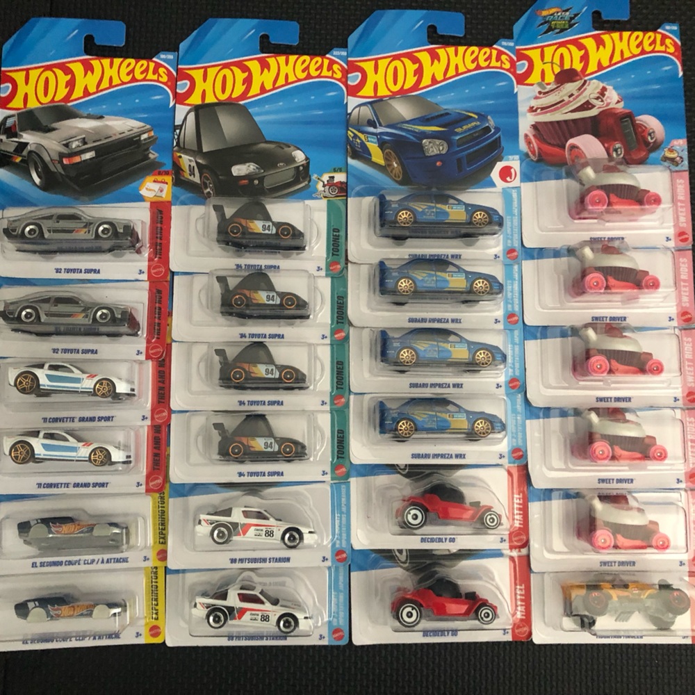 Hot wheels lot of 24 with treasure hunts and rares